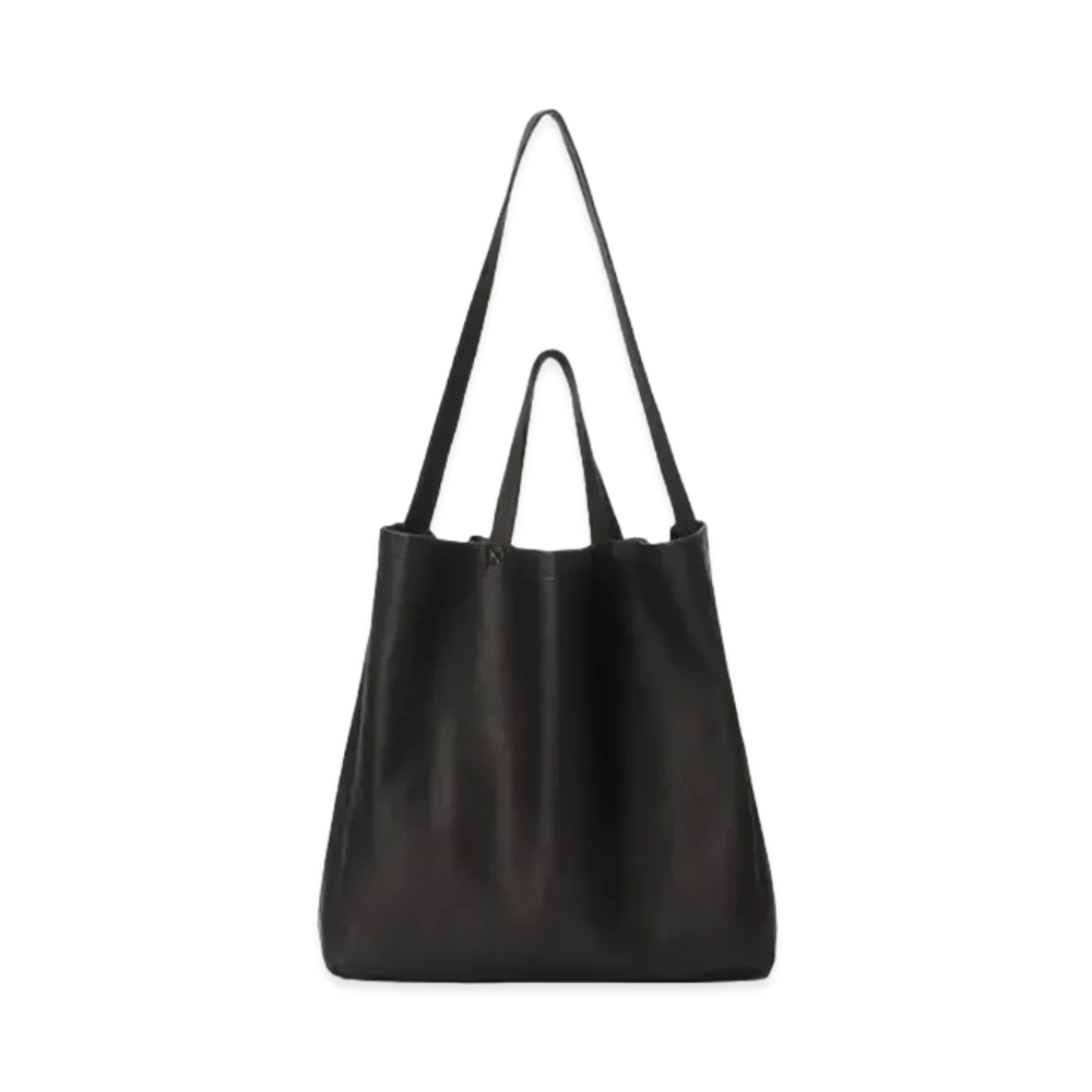 Aeta Double Faced Shoulder Tote L "Black"