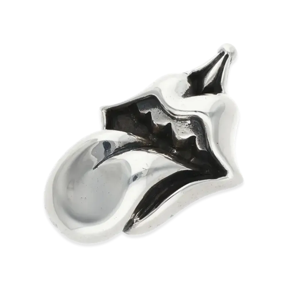 Chrome Hearts LIPS TONGUE CHARM  "Silver"