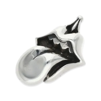 Chrome Hearts LIPS TONGUE CHARM "Silver"