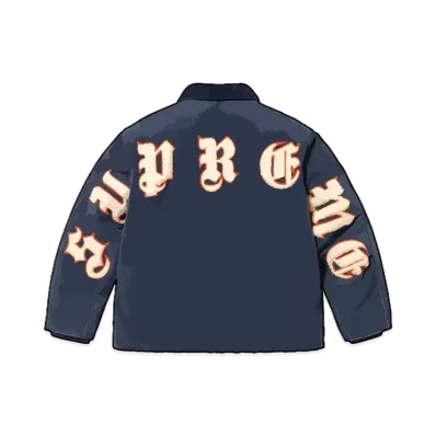 Supreme Old English Canvas Work Jacket "Navy"