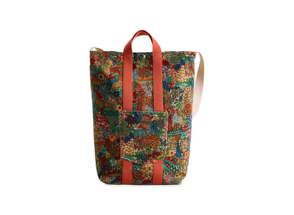 NICENESS P.Vale Floral Corduroy Tote Bag "Ivory"