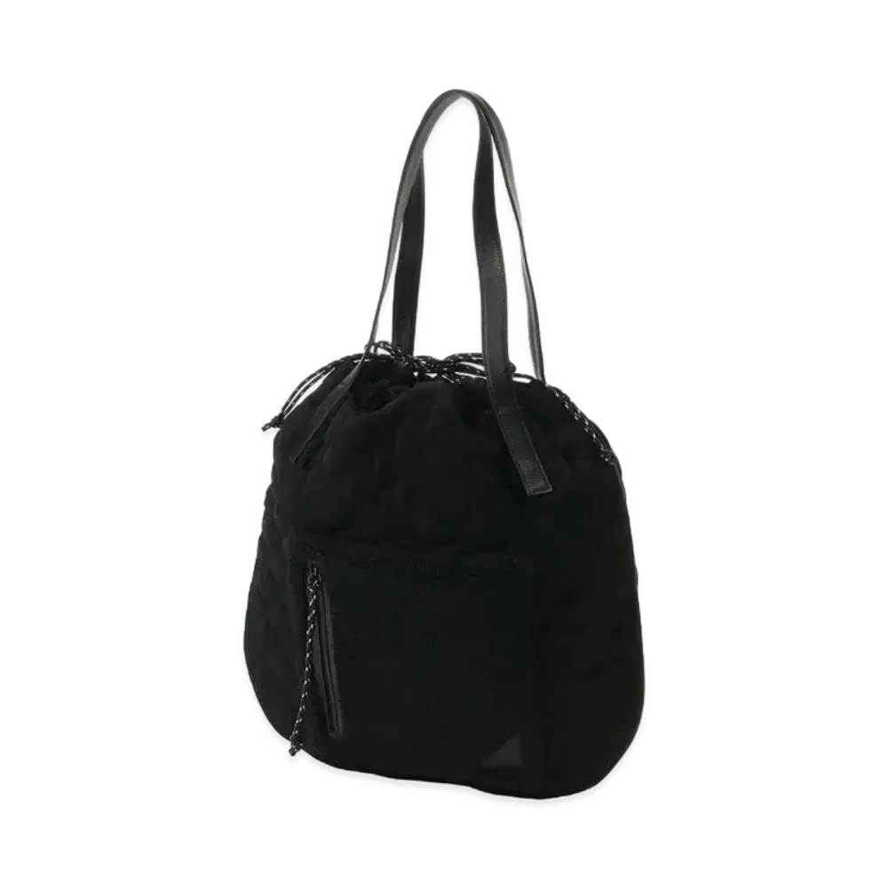 Yohji Yamamoto Y's QUILTING ROUND BAG "Black/Black"