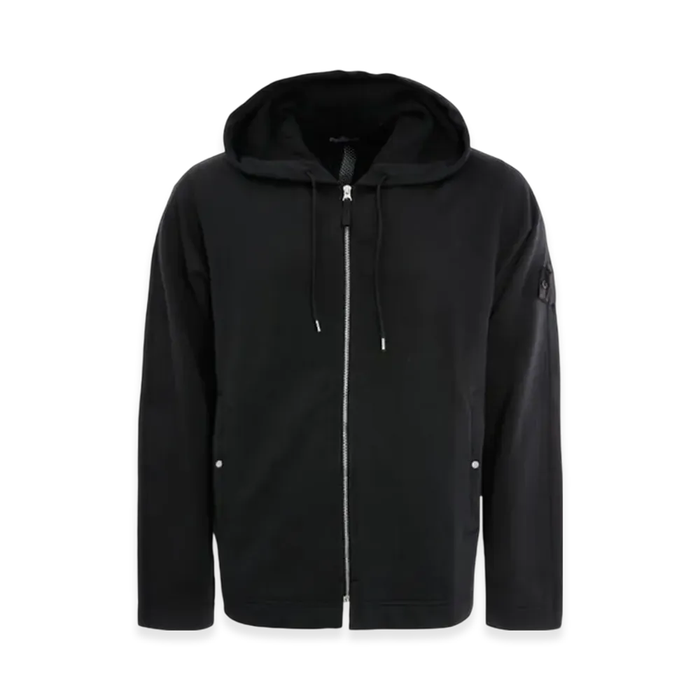 Stone Island Shadow Project 60119 Cotton Lyocell Fleece Full Zip Hooded Sweatshirt - 22SS "Black"