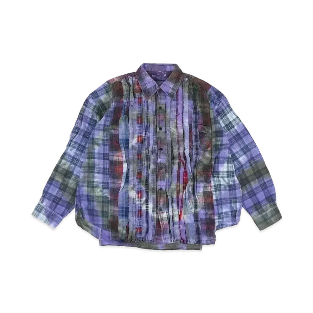 Needles FLANNEL SHIRT - RIBBON WIDE SHIRT / TIE DYE "Assort"