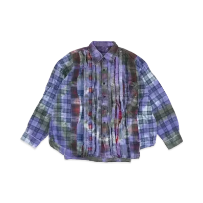 Needles FLANNEL SHIRT - RIBBON WIDE SHIRT / TIE DYE "Assort"