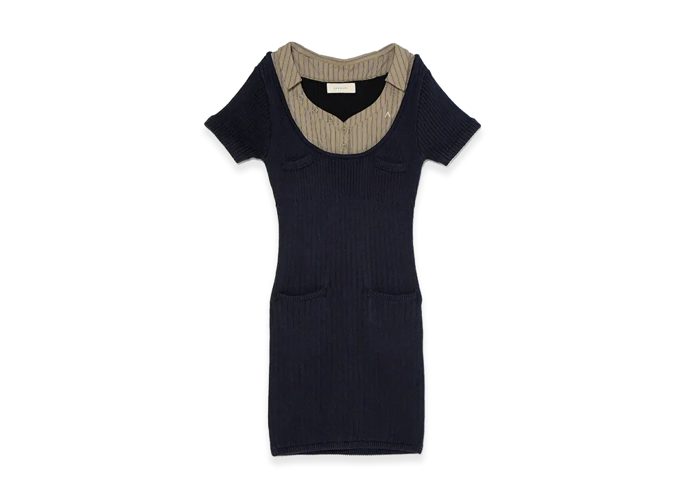 ANDMARY Women's Nina Stripe Shirt Mini Dress "Navy"