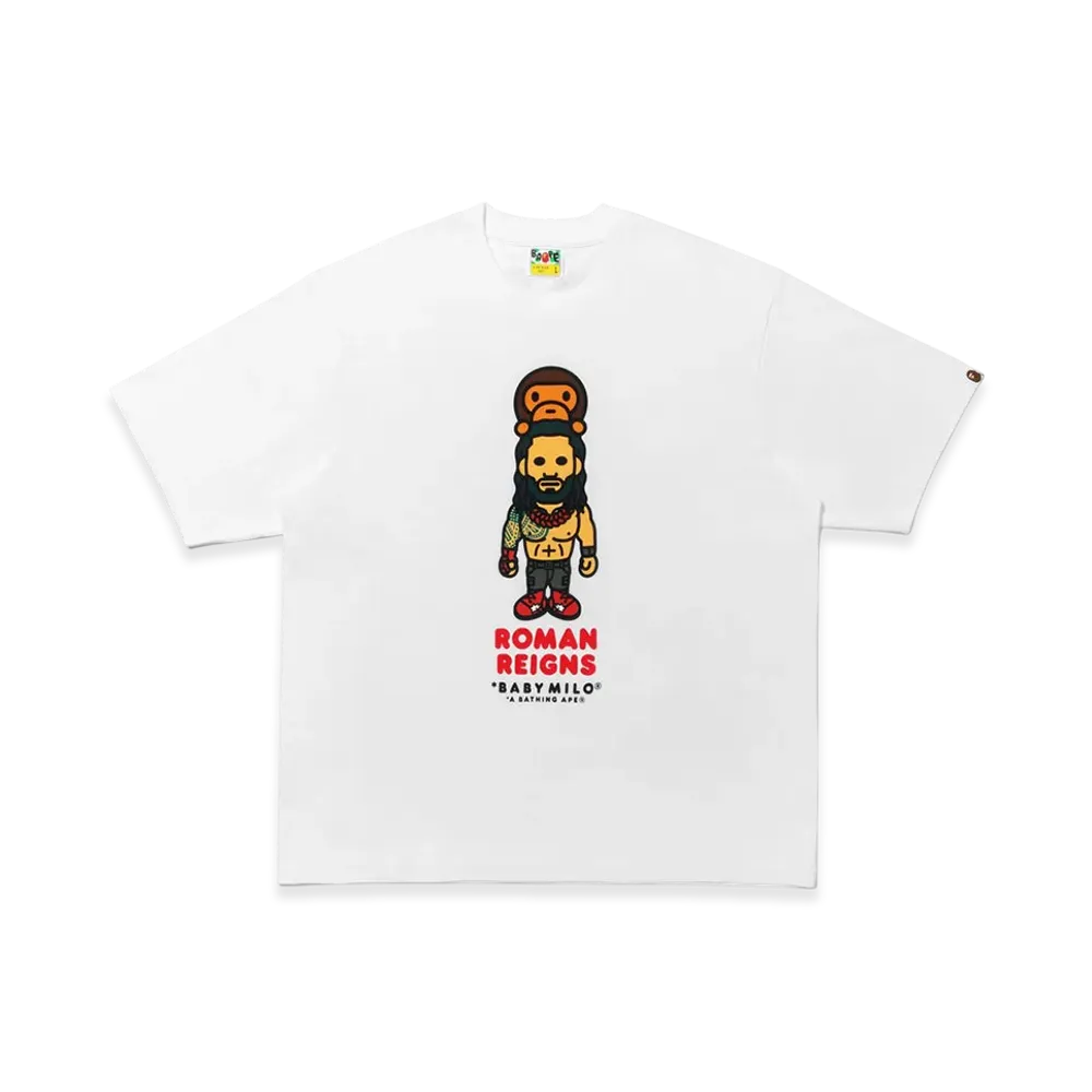 A BATHING APE x WWE Roman Reigns Baby Milo Relaxed Fit Tee "White"