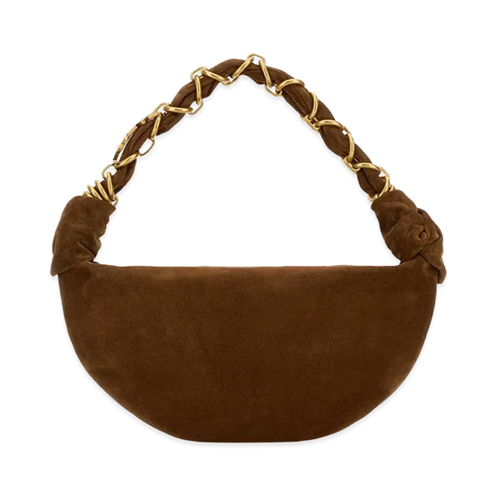 Saint Laurent Women's Suede Amalia Shoulder Bag "Brown"