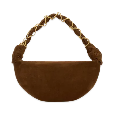 Saint Laurent Women's Suede Amalia Shoulder Bag "Brown"