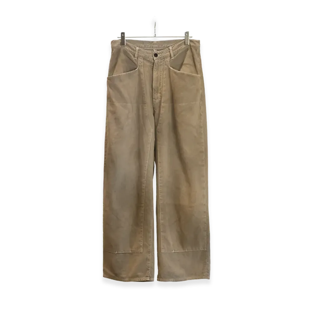 ANCELLM C/R Duck Doubleknee Pants "Greige"