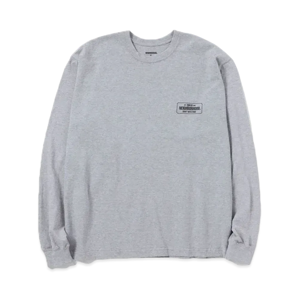 NEIGHBORHOOD NH Tee-1 LS . CO "Gray"