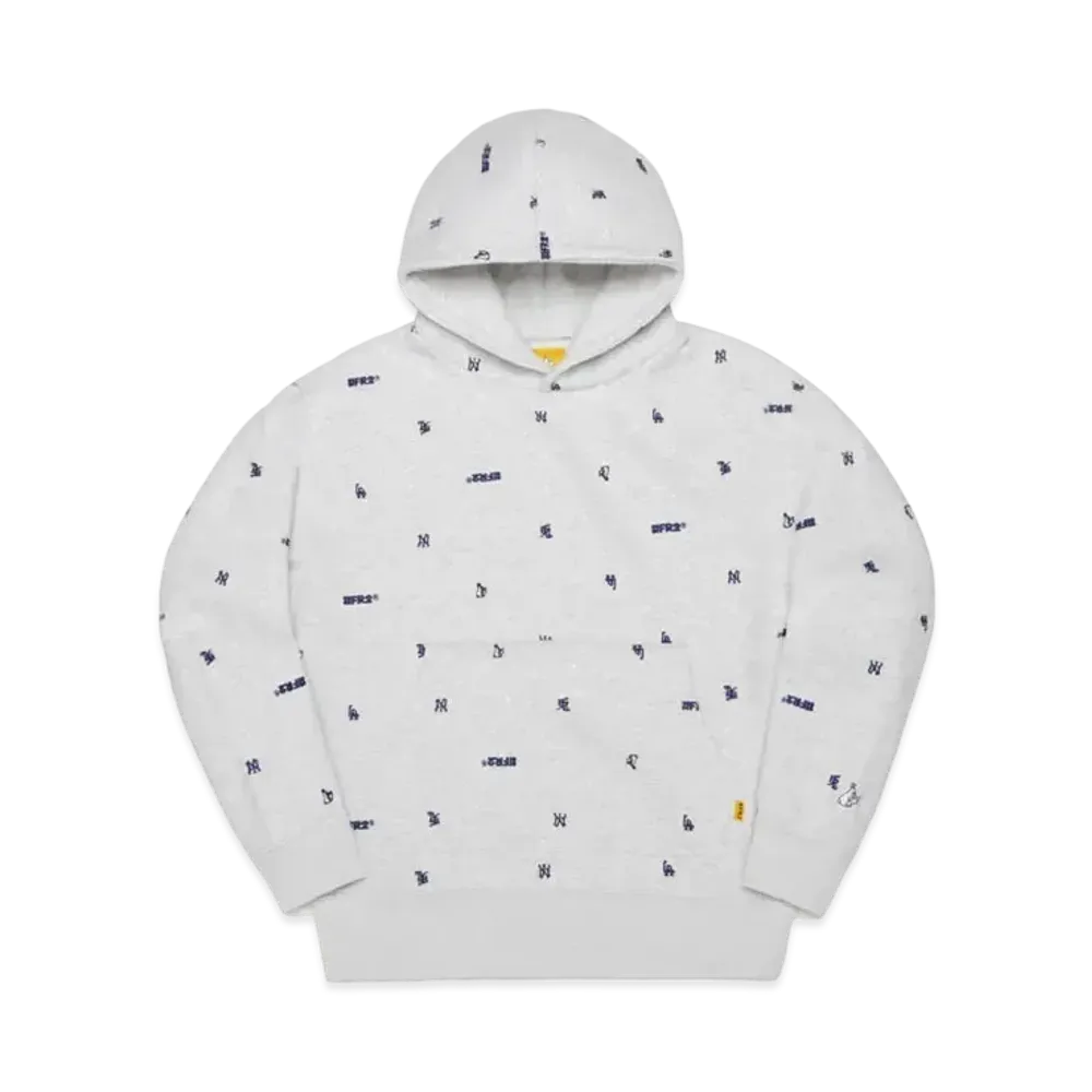 FR2 Full Pattern Icon Logo Embroidery Hoodie "Ash Gray"