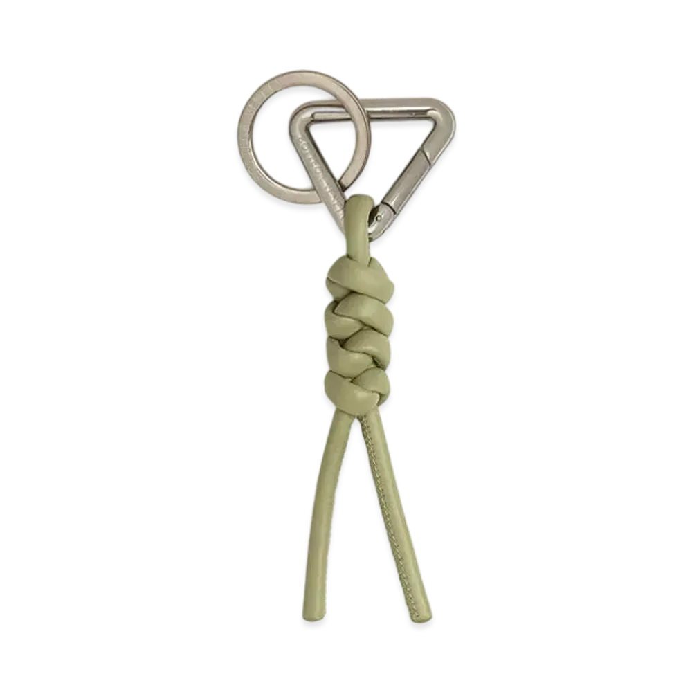 Bottega Veneta Triangle Key Ring "Travertine"