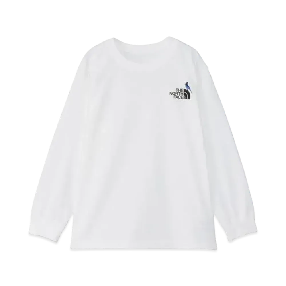 The North Face Kids Long Sleeve Zoo Picker Tee "White"