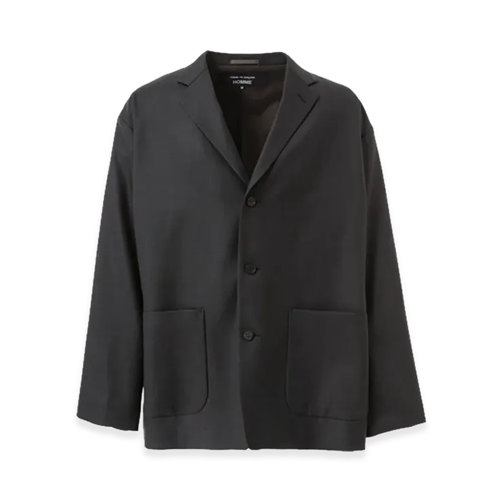 COMME des GARCONS HOMME Wool Gabardine Tailored Jacket "Charcoal Gray"
