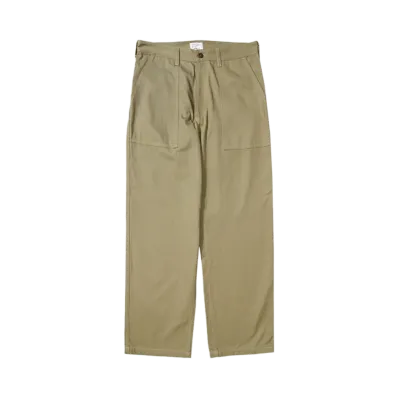 ANDFAMILYS HERRINGBONE BAKER PANTS "KH"