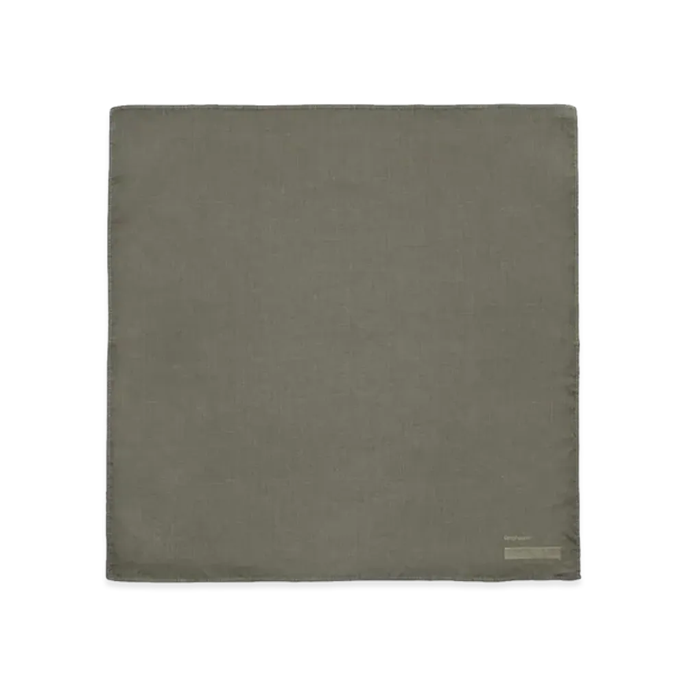 Graphpaper minus Botanical Dyed Linen Handkerchief "Moss Green"