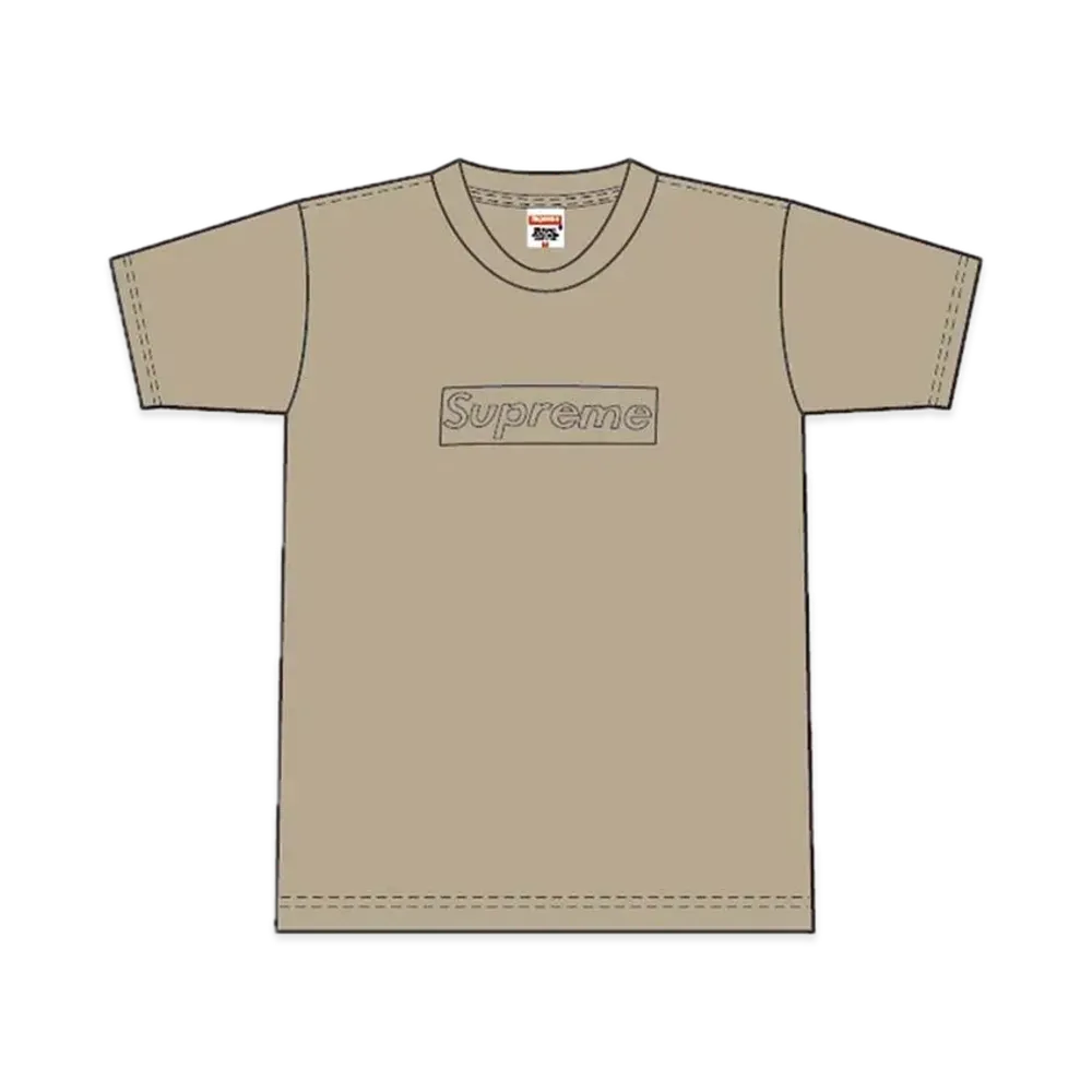 シュプリーム 2002 カウズ ボックス ロゴ Tシャツ "タン"