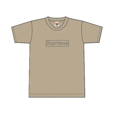 Supreme 2002 Kaws Box Logo Tee "Tan"
