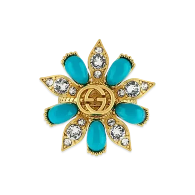 GUCCI Interlocking G Flower Ring "Gold"