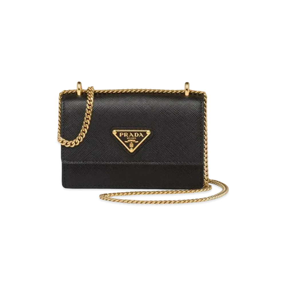 PRADA Saffiano Leather Card Holder "Black"
