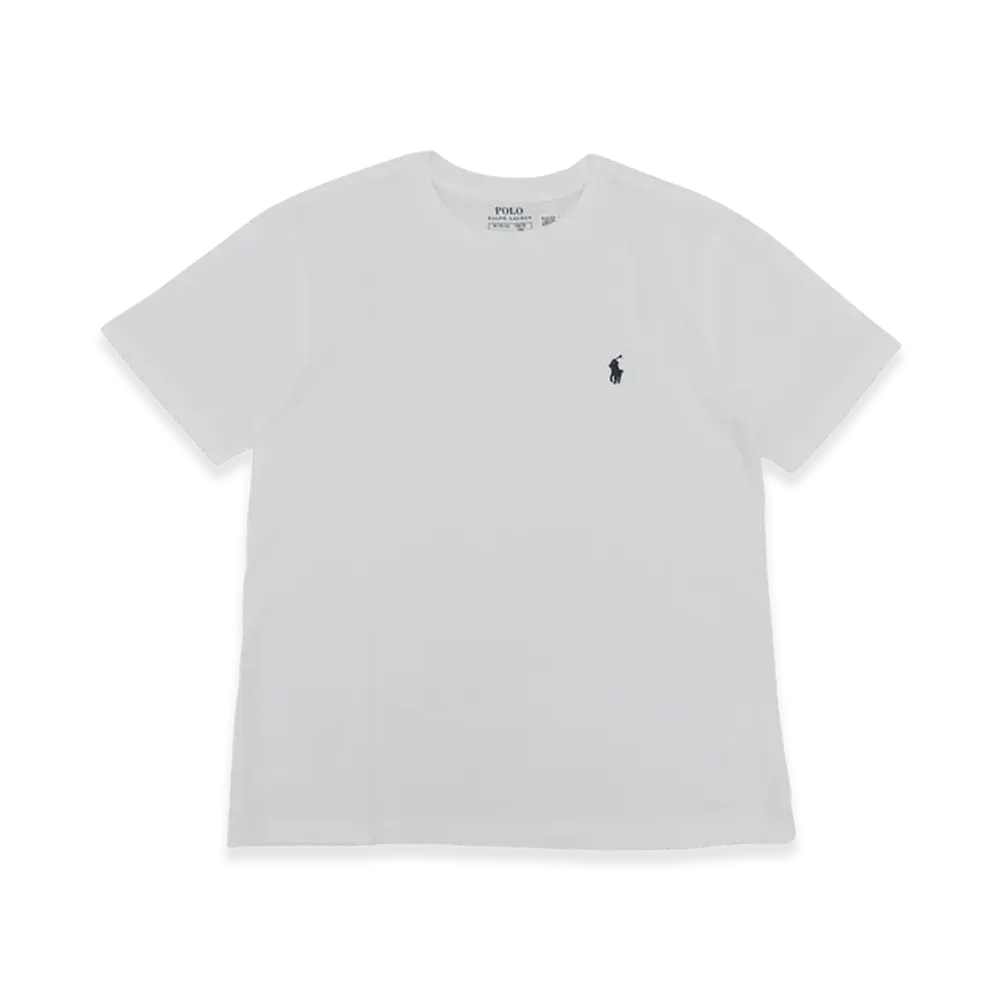 Polo Ralph Lauren Kids Short-Sleeve Cotton Jersey Crewneck Tee "White"