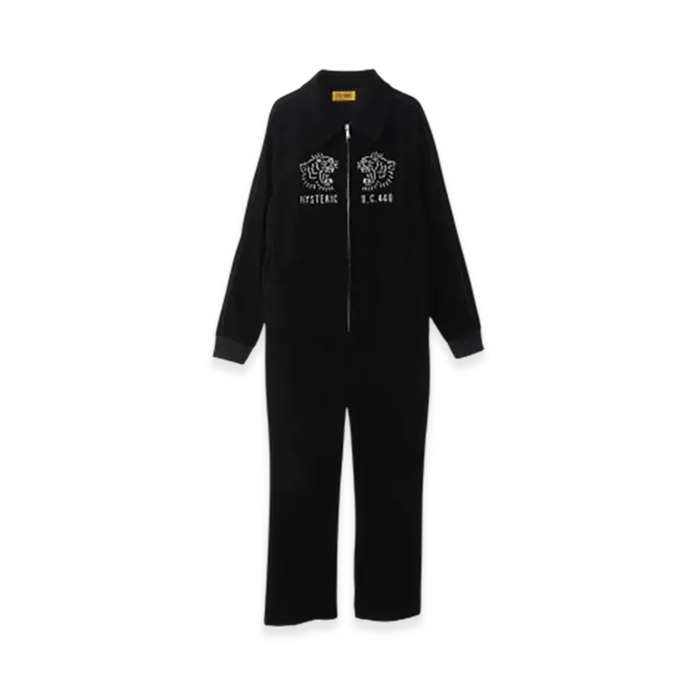 HYSTERIC GLAMOUR Hysteric Tiger Embroidered Jumpsuit "Black"