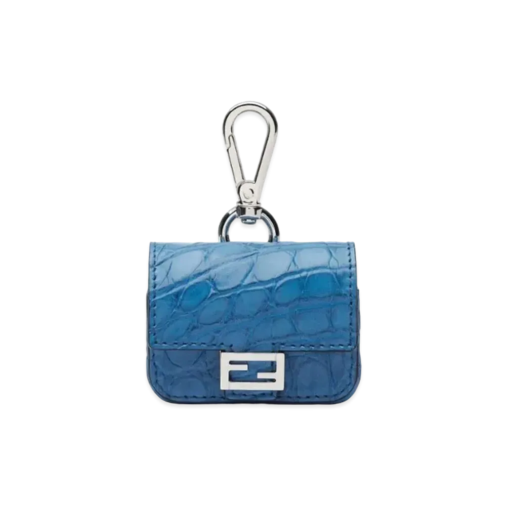 FENDI Baguette Charm Caiman "Light Blue"