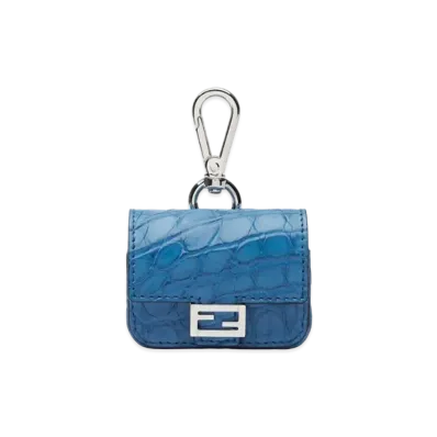 FENDI Baguette Charm Caiman "Light Blue"