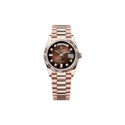 ROLEX Day-Date 36mm Everose Gold 128235 "Brown Ombre"