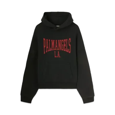 PALM ANGELS College Hoodie "Black/Dark Red"