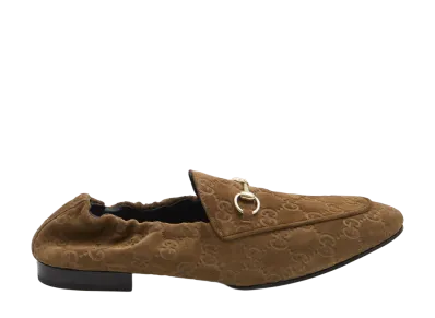 GUCCI Women's GG Suede Loafers "Camel"