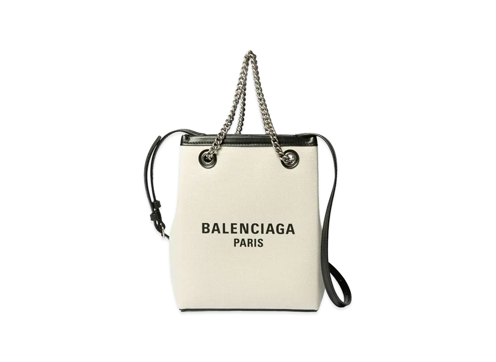 BALENCIAGA Duty Free Phone Holder "Off White/Black"