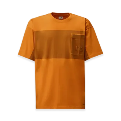 C.P. Company 24/1 Jersey Short Sleeve Printed Chest Pocket T-Shirt "Russet Orange"