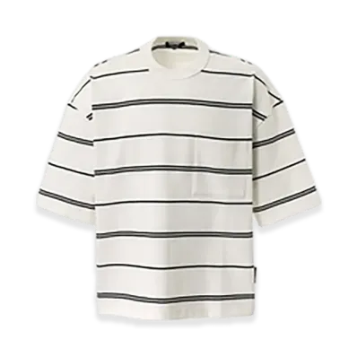 COMME des GARCONS HOMME Cotton Border Pocket Tee "White/Black"