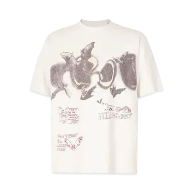 The Boy Has No Patience Moon Eating Night Washed SS Tee "White"