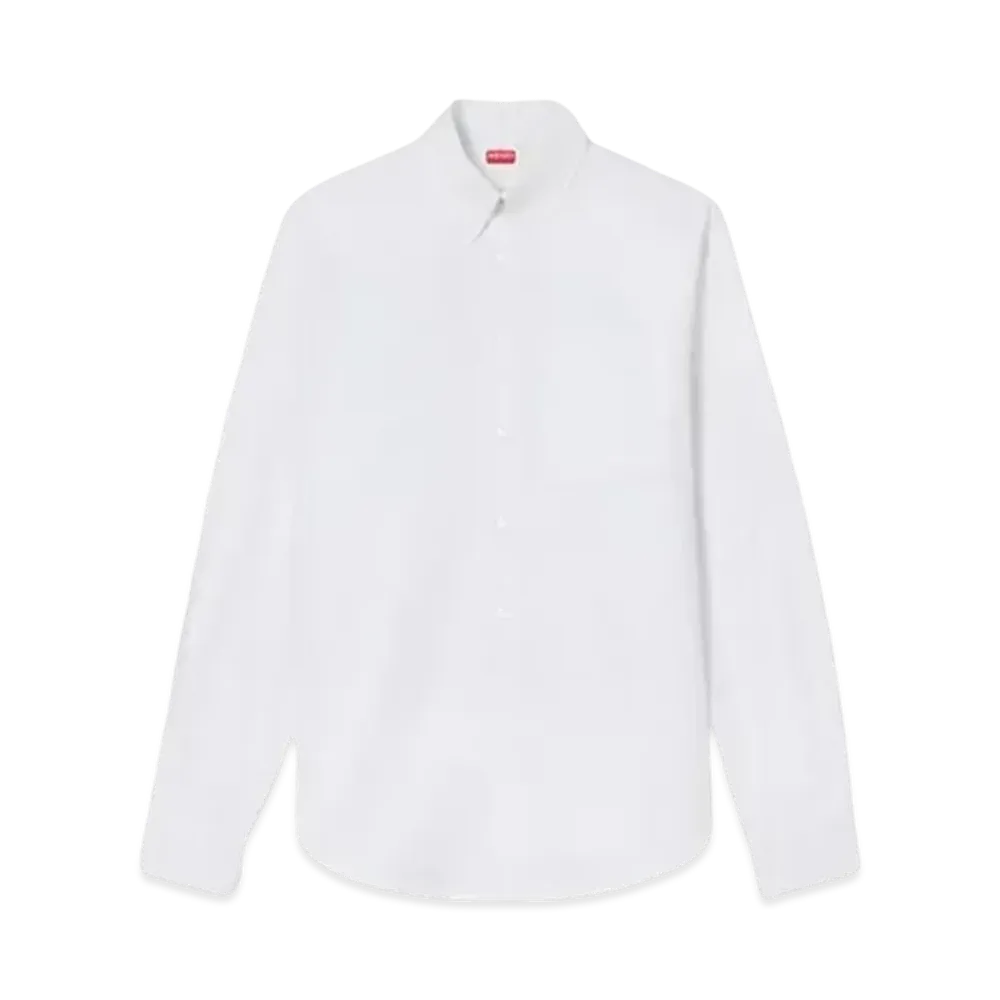 KENZO 'WEAVE' Jacquard Slim Shirt "White"