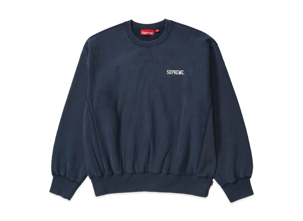 Supreme Washed Crewneck "Navy"