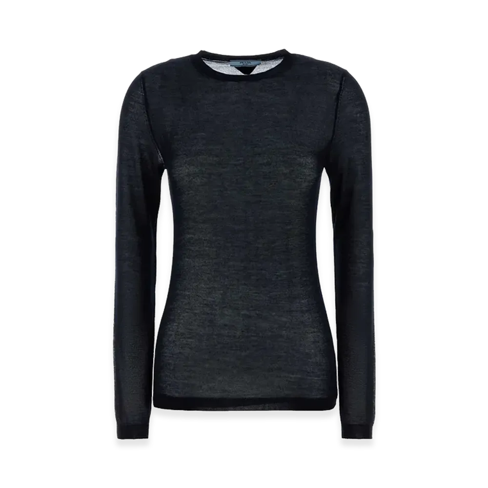 PRADA Women's Cashmere Blend Sweater "Blue"