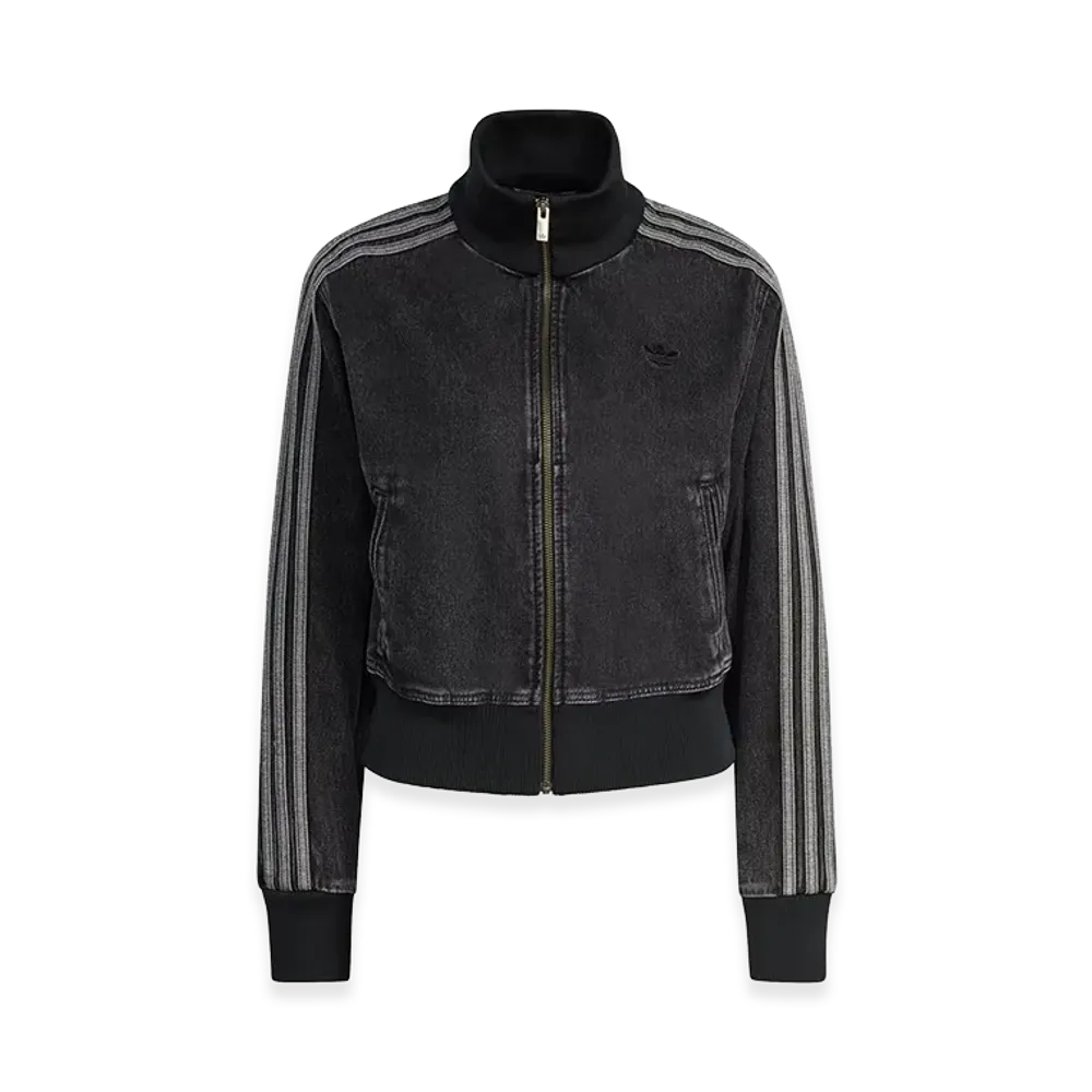 adidas Women's Firebird Track Top Denim "True Black Denim"