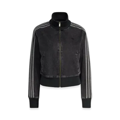 adidas Women's Firebird Track Top Denim "True Black Denim"