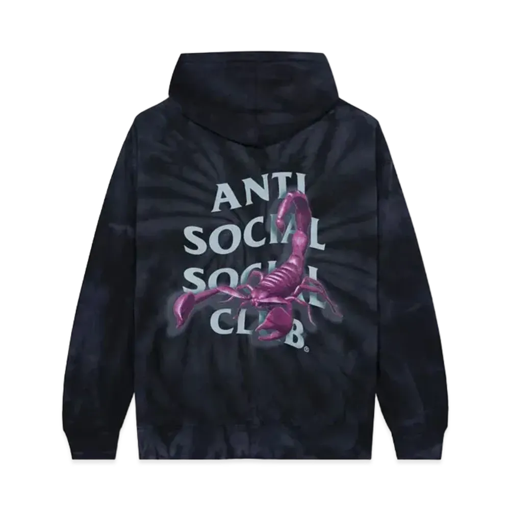 ANTI SOCIAL SOCIAL CLUB FA22 Moodsting Black Tie Dye Hoodie "Black"