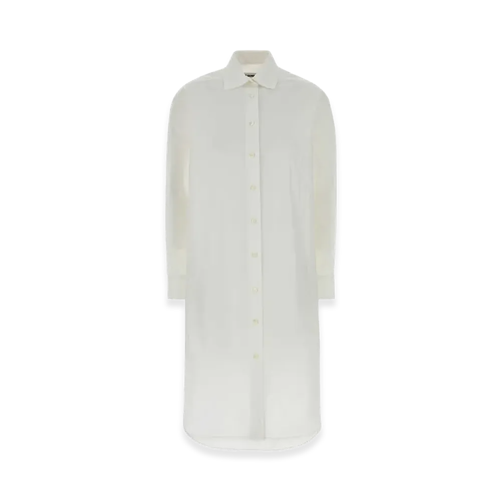 Jil Sander Women's Poplin Shirt Dress "White"