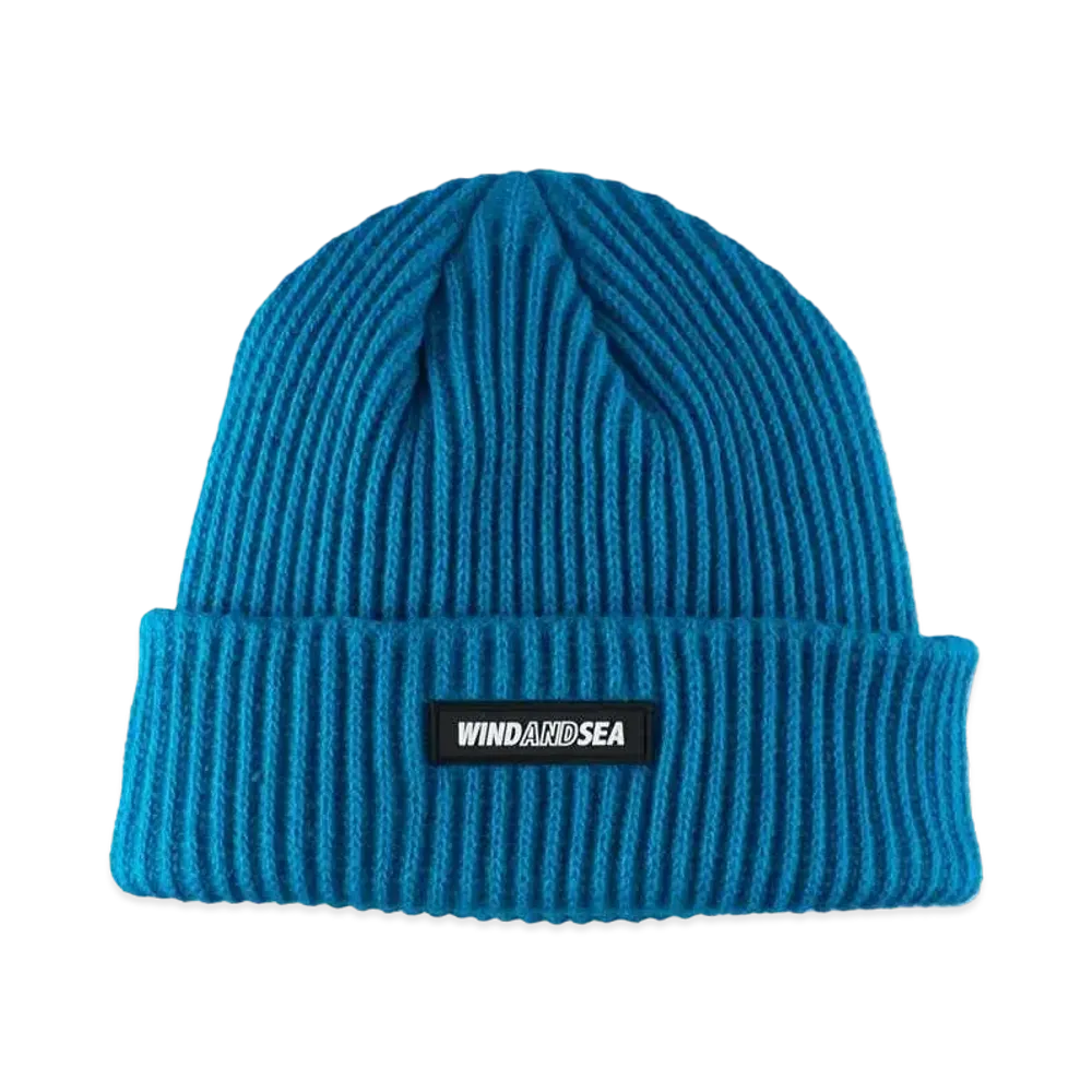 WIND AND SEA Wide Rib Knit Cap "Blue"