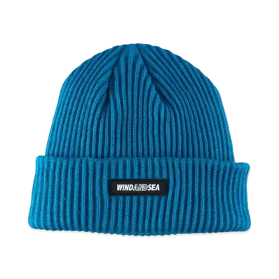 WIND AND SEA Wide Rib Knit Cap "Blue"