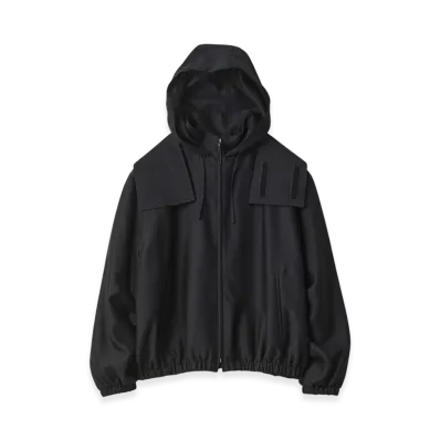 ssstein W/R/SI Double Weave Hooded Jacket "Black"