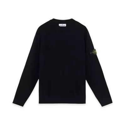 Stone Island 545B4 Light RWS Geelong Wool Loose Fit Cardigan - 24FW "Black"