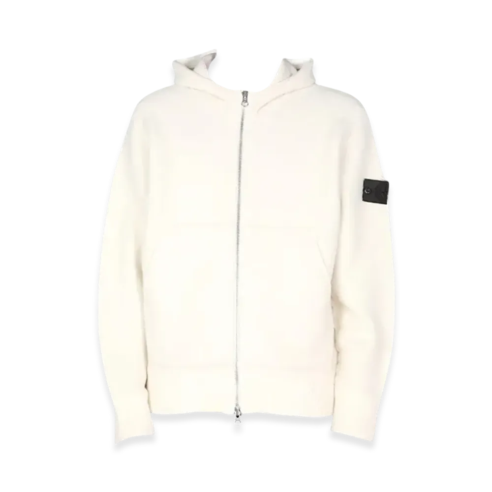 Stone Island 502A2 Shadow Project Logo Patch Full Zip Up Hooded- 21FW "Ivory"