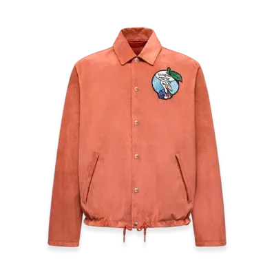 MONCLER x Gilga Farm by Donald Glover Navel Suede Shirt Jacket "Orange"