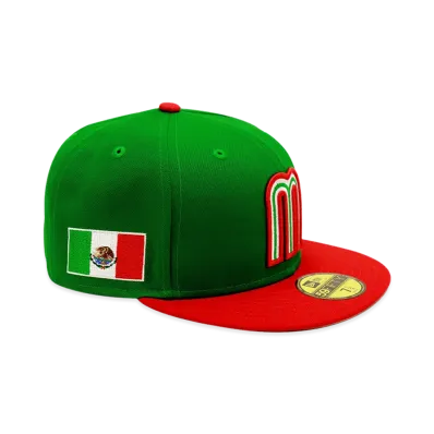 NEW ERA x THE CAP 59Fifty 2026 World Baseball Classic On-Field Mexico "Kelly/Scarlet"